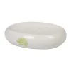 New Gifi Porte savon blanc fleur zen
