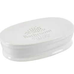 Gifi Porte savon design fleur avec inscription bathroom