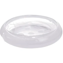 Hot Gifi Porte savon en verre transparent et blanc Sunflow Ø12,4xH3cm