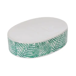 New Gifi Porte savon Jungle imprimé tropical feuillage vert