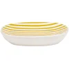 Online Gifi Porte savon rayure jaune et blanc Sunflow en grès 13x8,6xH2,6cm