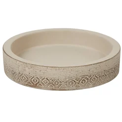 Sale Gifi Porte savon rond ciment gravé beige