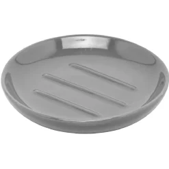 Discount Gifi Porte savon rond céramique gris