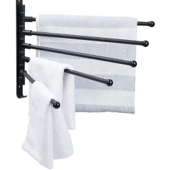 Outlet Gifi Porte serviette 5 niveaux noir