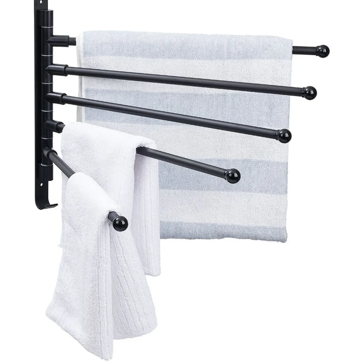 Outlet Gifi Porte serviette 5 niveaux noir