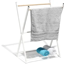 Gifi Porte serviettes blanc et naturel