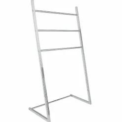 Sale Gifi Porte serviettes en métal gris blanc