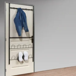 Rangement|Gifi Porte-manteaux range chaussures de porte noir