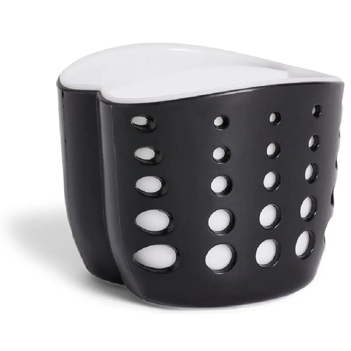 Porte-éponge en plastique noir - 9,5x9,5xH8,3cm^Gifi