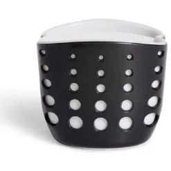 Porte-éponge en plastique noir - 9,5x9,5xH8,3cm^Gifi