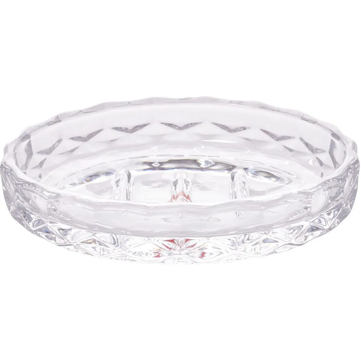 Sale Gifi Porte-savon en verre effet cristallin transparent 12x8xH2,5cm