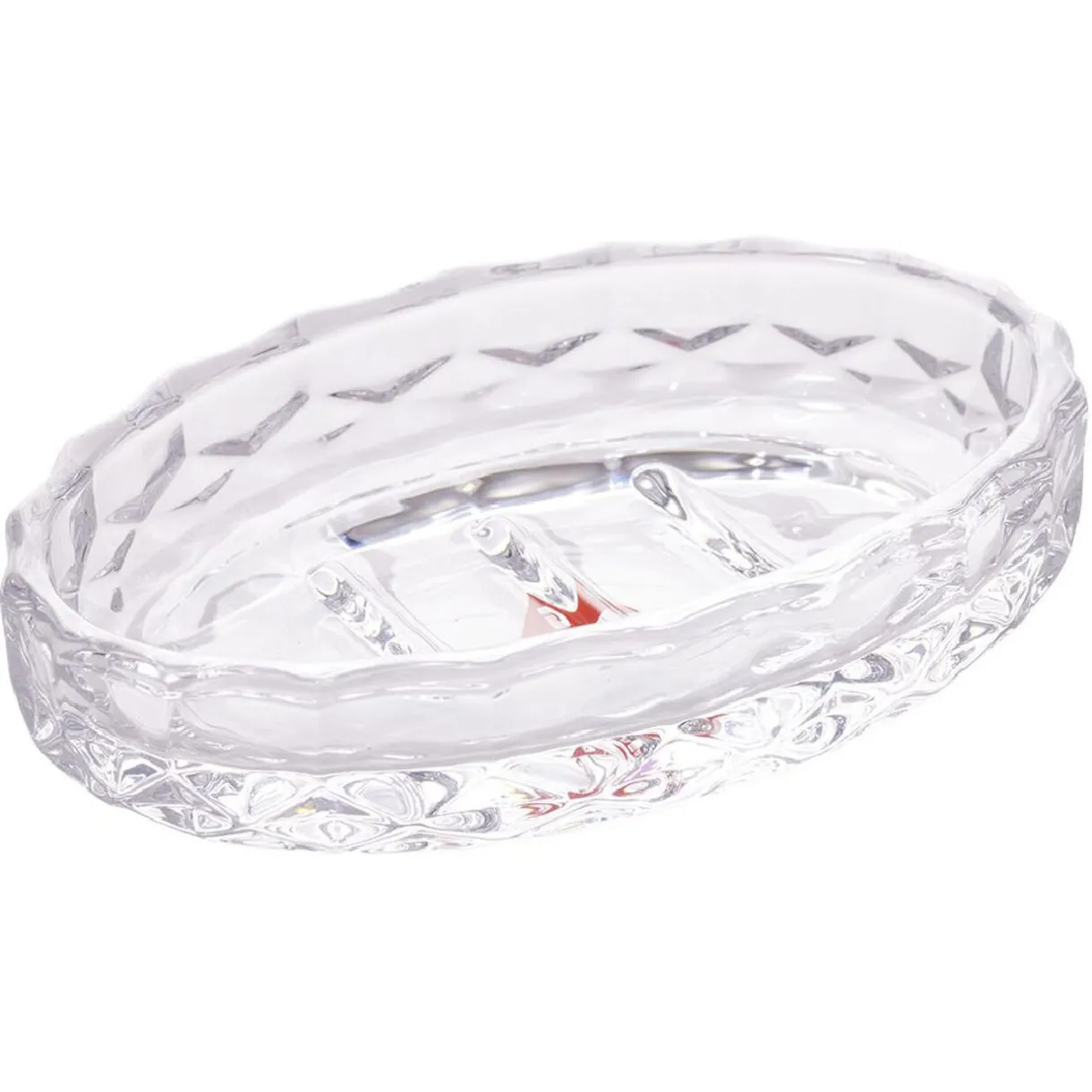 Sale Gifi Porte-savon en verre effet cristallin transparent 12x8xH2,5cm