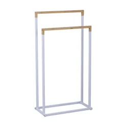 Clearance Gifi Porte-serviettes 2 niveaux blanc et naturel