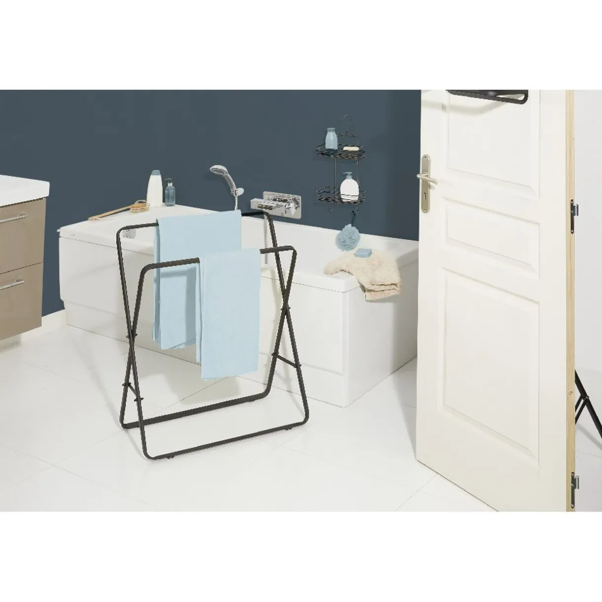 Best Gifi Porte-serviettes pieds croisés noir