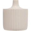 Gifi Pot à coton plastique rose effet rainuré Ø9xH10cm