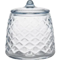 Sale Gifi Pot à coton verre bleu Ø10xH12cm
