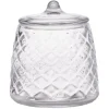 Outlet Gifi Pot à coton verre transparent Ø10xH12cm