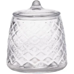 Outlet Gifi Pot à coton verre transparent Ø10xH12cm