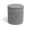 Outlet Gifi Pot à coton Ø9x10cm plastique effet ciment gris