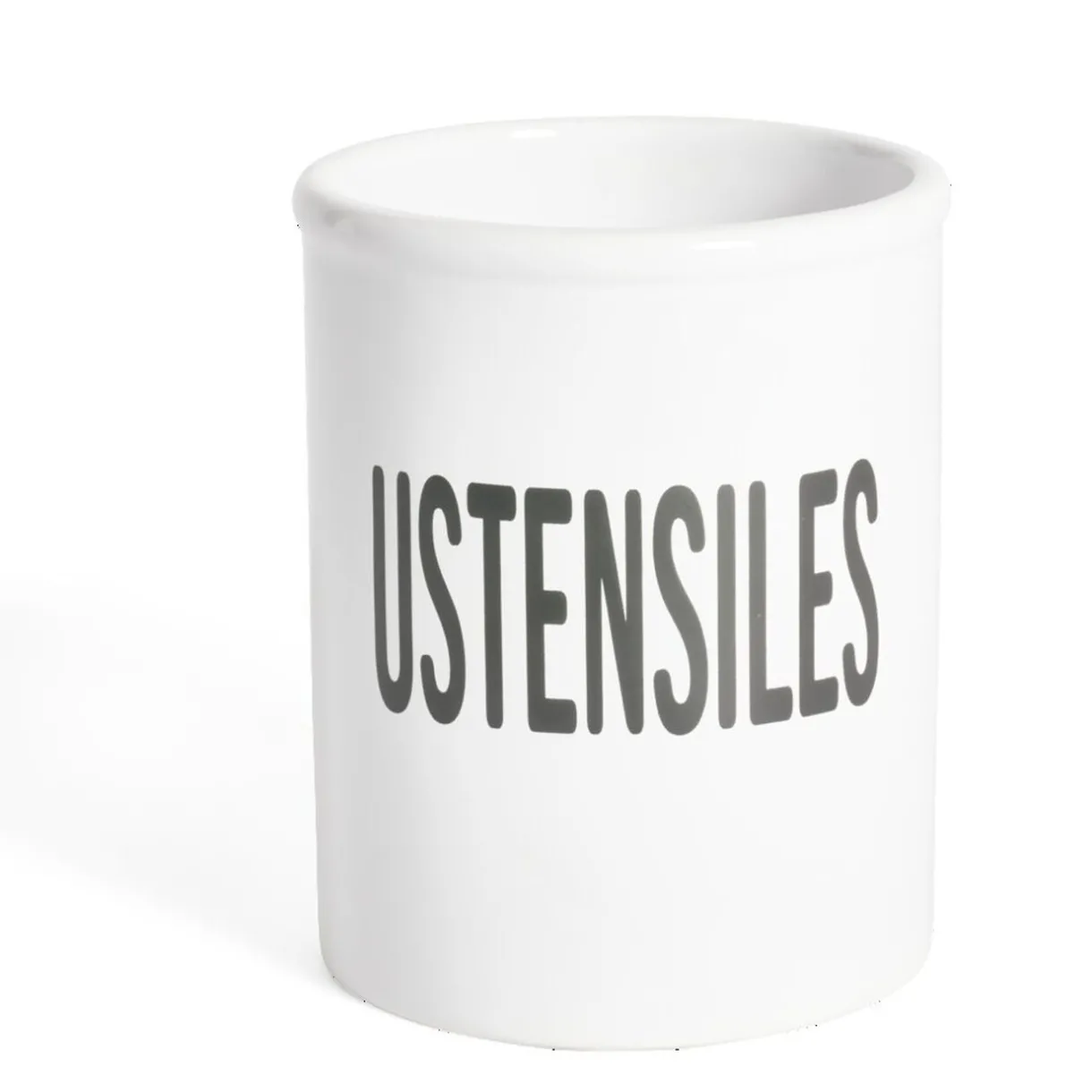 Pot à ustensiles dolomite blanc Ø10xH13,2cm^Gifi Clearance