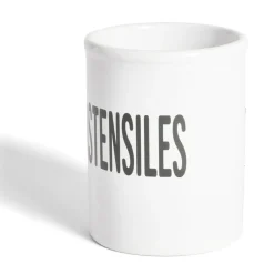 Pot à ustensiles dolomite blanc Ø10xH13,2cm^Gifi Clearance