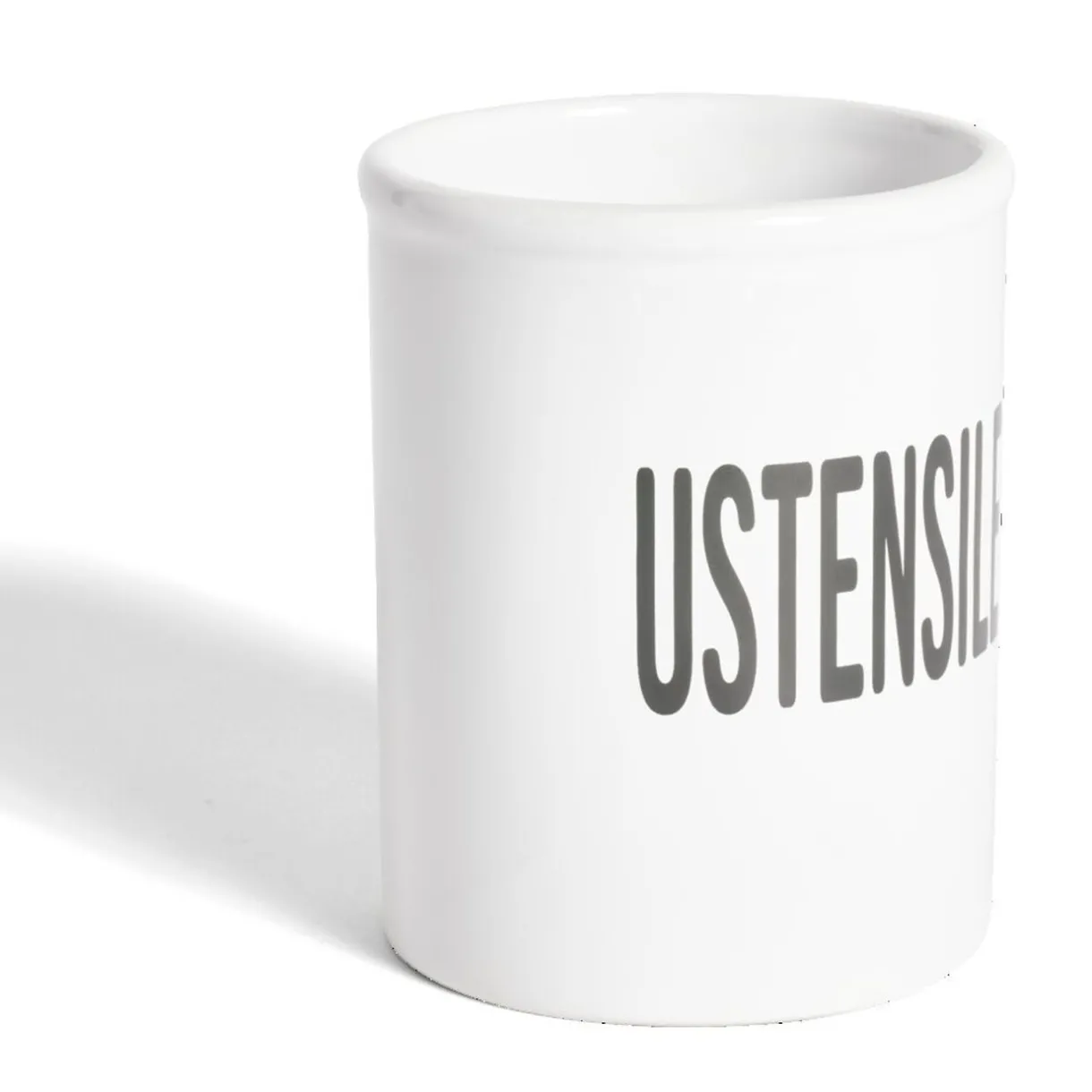 Pot à ustensiles dolomite blanc Ø10xH13,2cm^Gifi Clearance