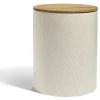 Pot de conservation 1,6L grès et couvercle bambou Ø14,2xH17,7cm^Gifi Online