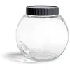 Pot en verre transparent avec couvercle plastique - 17,5x12,5xH.17cm^Gifi Online