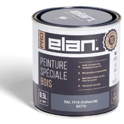 Clearance Gifi Pot peinture Elan bois int/ext gris anthracite 0,5L