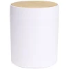 Nettoyage Et Entretien|Gifi Poubelle à coton ronde métal blanc Ø13,7xH17,3cm 2,5L