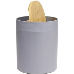 Nettoyage Et Entretien|Gifi Poubelle à coton ronde métal gris Ø13,7xH17,3cm 2,5L