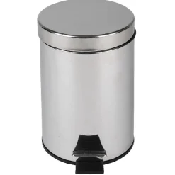 Discount Gifi Poubelle 3 L et brosse WC gris chromé