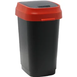Nettoyage Et Entretien|Gifi Poubelle 10 L rouge et noir