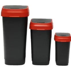 Nettoyage Et Entretien|Gifi Poubelle 10 L rouge et noir