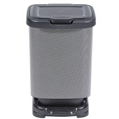 Nettoyage Et Entretien|Gifi Poubelle à pédale Jive aspect carbone noir 20 L