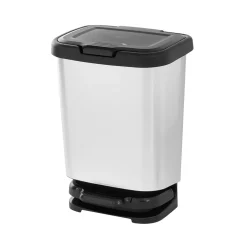 Nettoyage Et Entretien|Gifi Poubelle à pédale Jive noir et gris 20 L