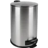 Nettoyage Et Entretien|Gifi Poubelle à pédale 20L en métal gris argenté