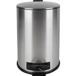 Nettoyage Et Entretien|Gifi Poubelle à pédale 20L en métal gris argenté