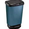 Nettoyage Et Entretien|Gifi Poubelle à pédale 40L en plastique bleu