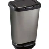 Nettoyage Et Entretien|Gifi Poubelle à pédale 40L en plastique gris