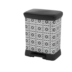 Nettoyage Et Entretien|Gifi Poubelle à pédale motif carreaux de ciment 30 L