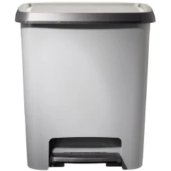 Nettoyage Et Entretien|Gifi Poubelle à pédale plastique gris 25L