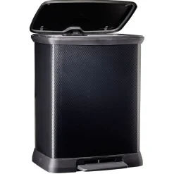 Nettoyage Et Entretien|Gifi Poubelle à pédale plastique noir carbone 30L