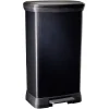 Nettoyage Et Entretien|Gifi Poubelle à pédale plastique noir carbone 50L