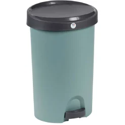 Nettoyage Et Entretien|Gifi Poubelle à pédale vert et gris 27 L