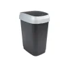 Nettoyage Et Entretien|Gifi Poubelle à rabat 10 L noir et gris