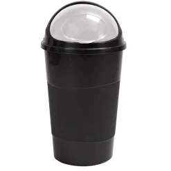 Nettoyage Et Entretien|Gifi Poubelle à rabat 50 L noire