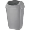 Nettoyage Et Entretien|Gifi Poubelle à rabat bascule grise et noire H52cm 25L