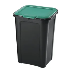 Nettoyage Et Entretien|Gifi Poubelle de tri couvercle vert 45L