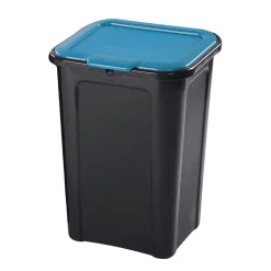 Nettoyage Et Entretien|Gifi Poubelle de tri couvercle bleu 45L